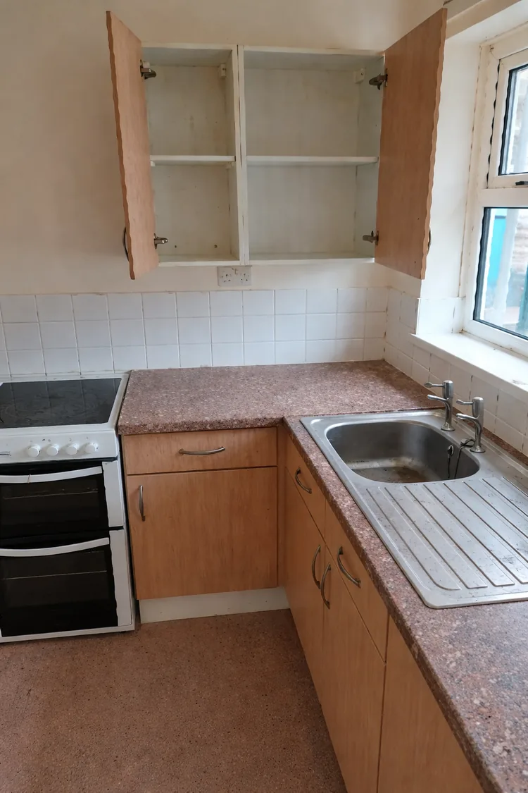 After: kitchen cleared, Falkirk