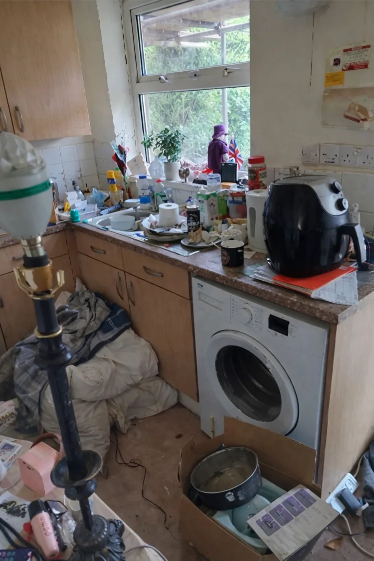 Before: kitchen before domestic clearance, Falkirk