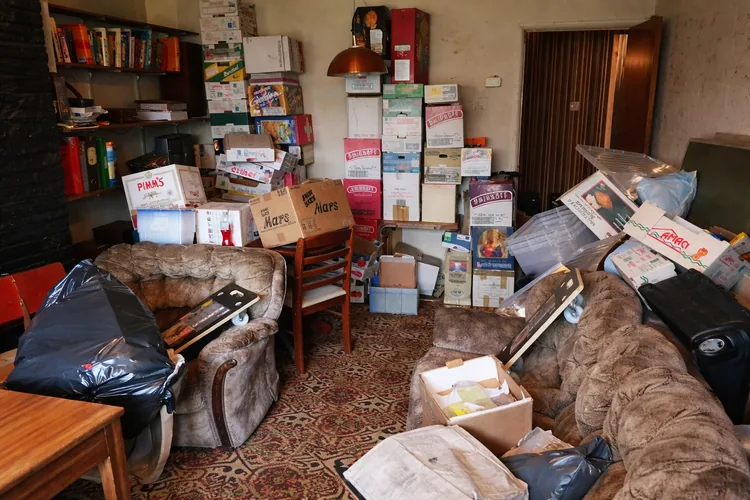 Before: living room before probate clearance, Stirling