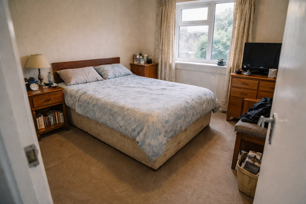 Domestic house clearance — bedroom or storage area